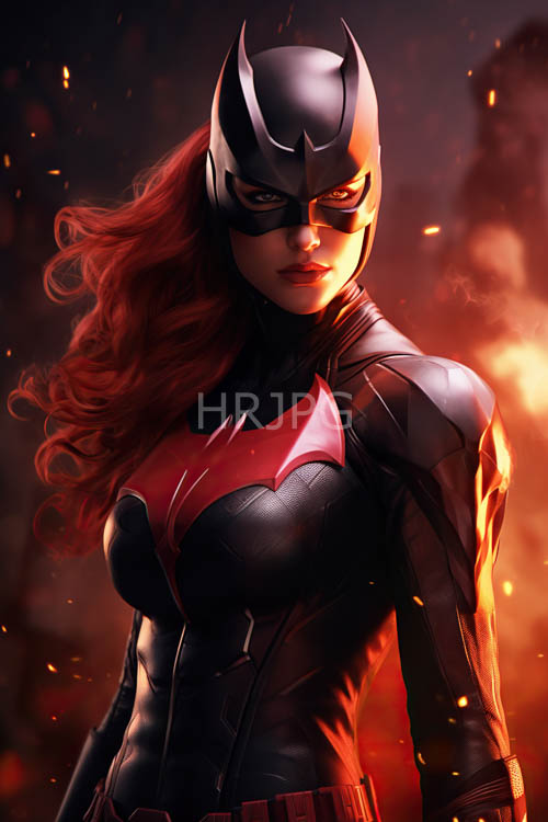 angelas crimson mane confronts the infernal landscapes fiery gloom and gritty shadows