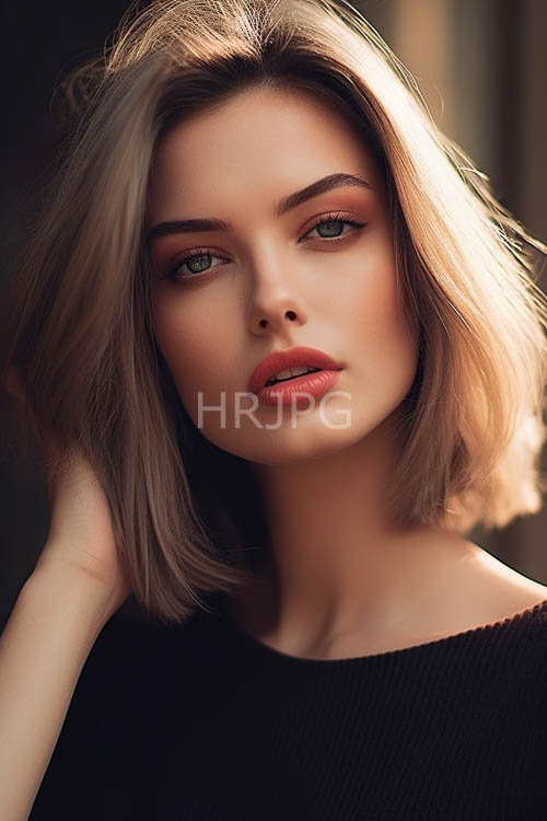 High Resolution: Model Enters Studio Under Flickering Softbox Lights Amidst Gentle Morning Hues download. | HRJPG.com