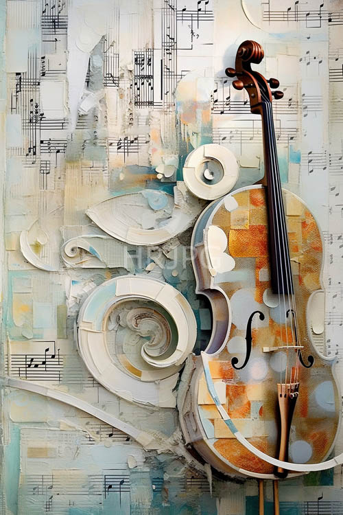 High Resolution: Antique Violin Surfaces Worn Wood Grain Emanating Ethereal Whispery Tendrils Swirling Patterns download. | HRJPG.com