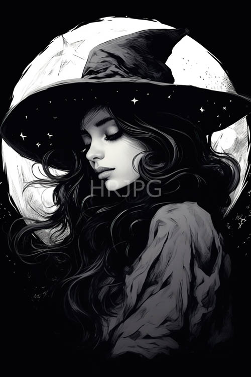 enigmatic figure amidst celestial canvas of drifting clouds and twinkling stars