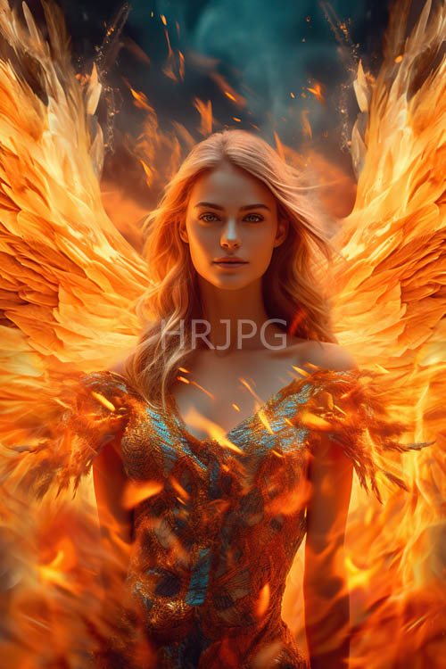 lava tones illuminate fiery orange wings in motion