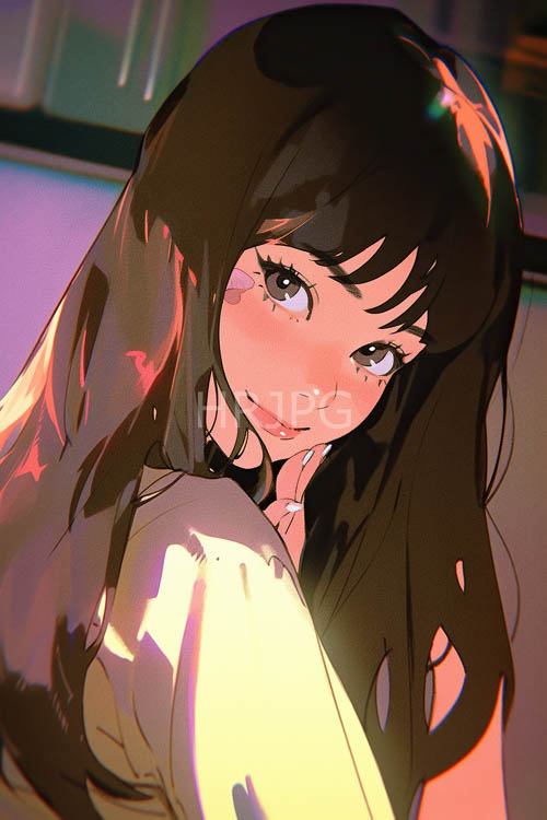 cascade of dark brown hair amidst flickering candlelight in a cozy morning room