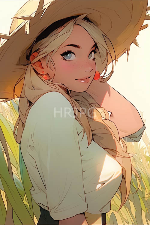 High Resolution: Straw hats shade honey braids amidst lace trim download. | HRJPG.com