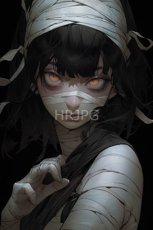 animestyle girl amidst shadowy tattered and twisted forgotten alleyway