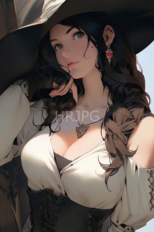 lace trim accents studio portraits beside red gemstone earrings