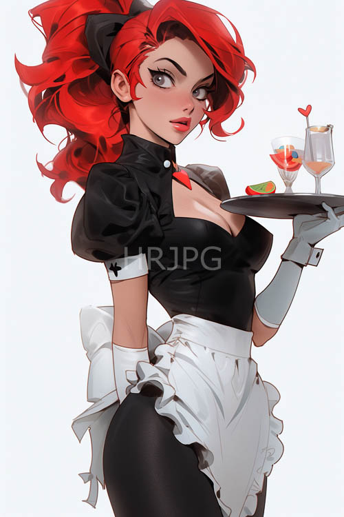 High Resolution: Fresh Mint and Crimson Maid Serves Cocktails in a Luxurious Setting with Rich Textures download. | HRJPG.com