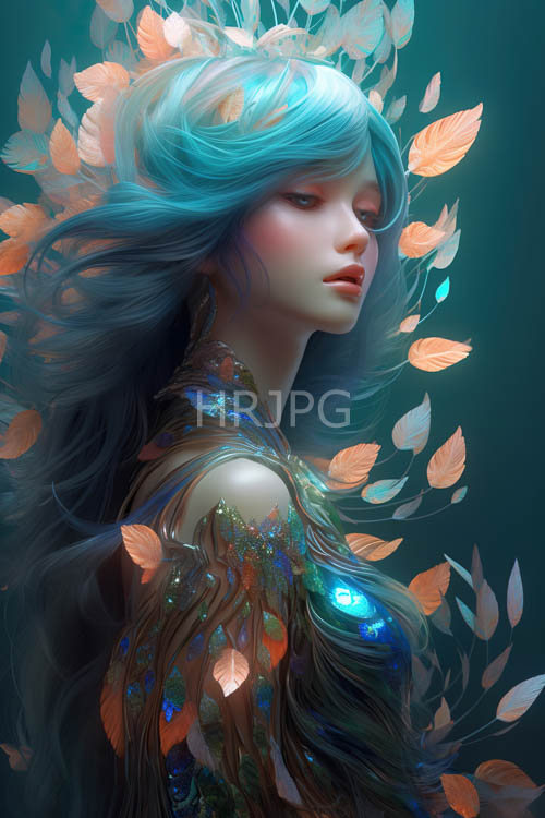 porcelain skin illuminated by otherworldly light in luminous figure emerging from inky darkness