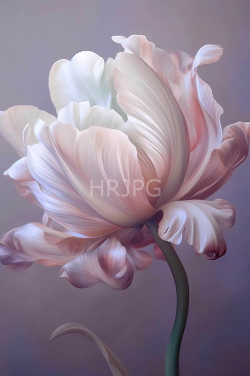 High Resolution: Peony Blooms Amidst Rich Purple Hues and Faint Ridges Catching Light download. | HRJPG.com