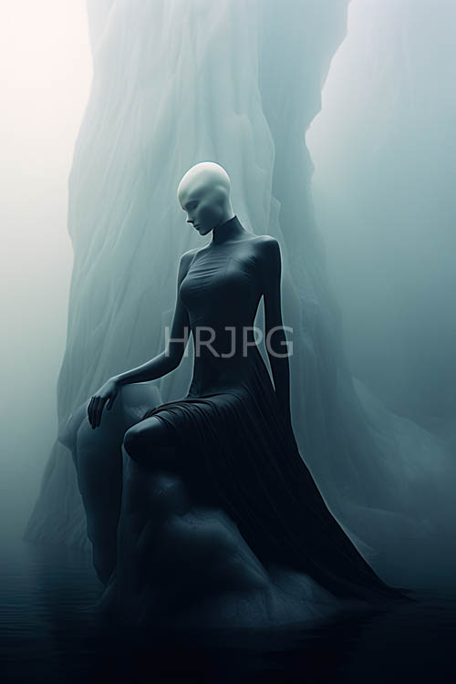 High Resolution: Rugged Cave Environment Hides Tranquil Figures Delicate Features Amidst Textured Rock Formations download. | HRJPG.com