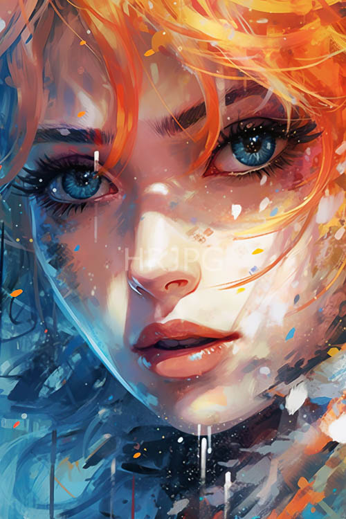 muted shades dance across realistic scenery capturing intense emotions young womans face