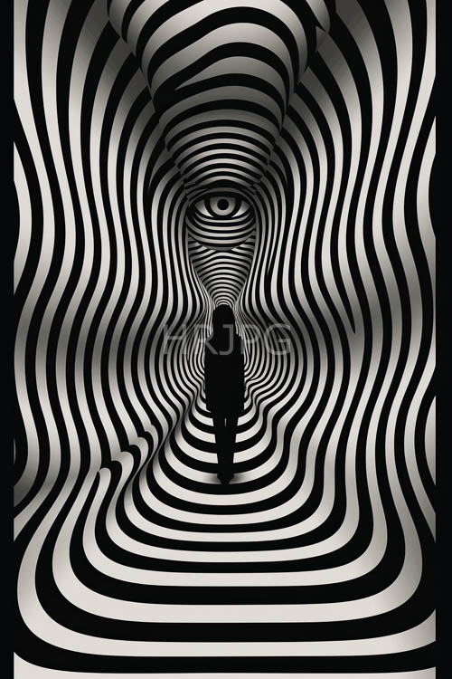 High Resolution: Black line patterns converge on walking silhouetted figures download. | HRJPG.com