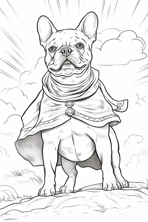 granite boulders stretch across rugged terrain worn by relentless erosion beneath a french bulldogs majestic stance