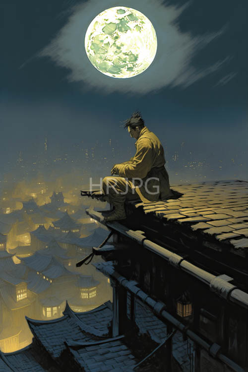 streetlights illuminate rooftop gardens under twilight skies