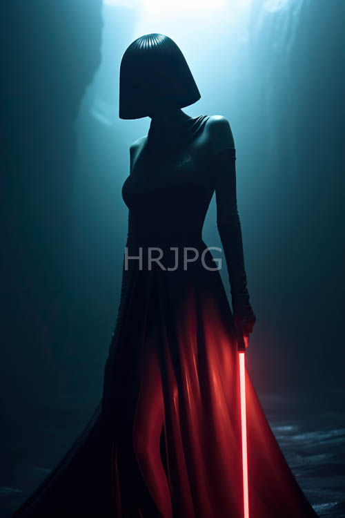 foggy landscapes envelop standing silhouettes under blue light