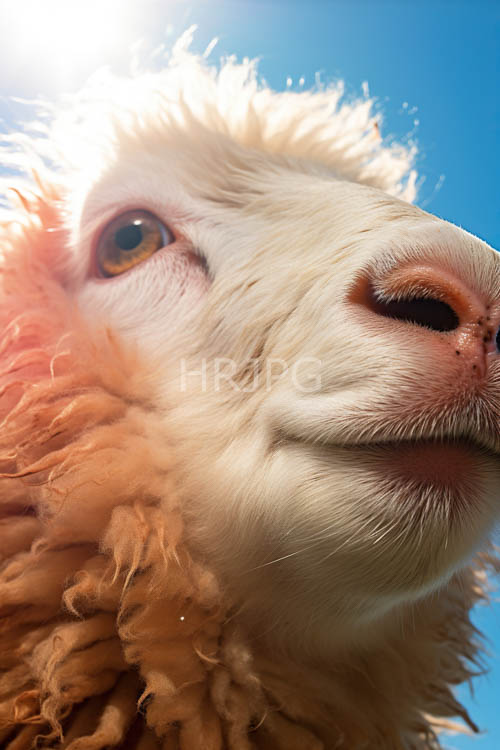 cerulean landscape unfolds with alpacas fur standing out against earthy tones and vibrant hues