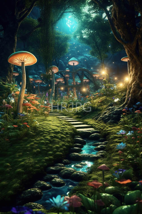 enchanted forest awe inspires natures fungal mysteries amidst towering trees