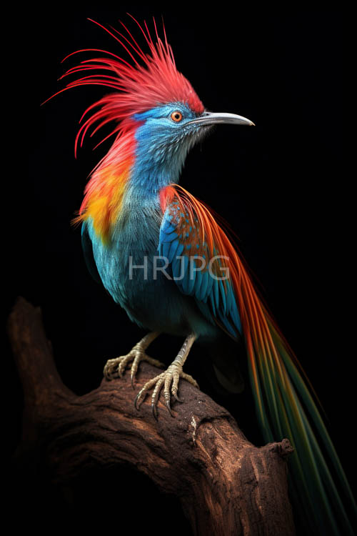High Resolution: Wooden perches seat colorful feathered birds in natural light download. | HRJPG.com