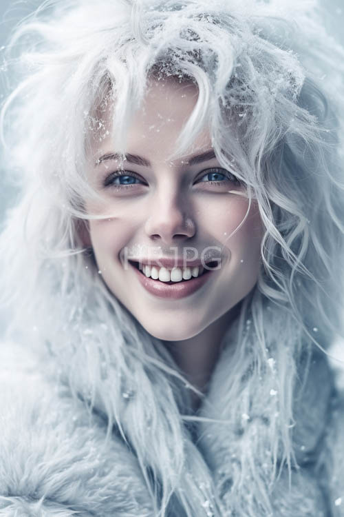 winter wonderland with intricate ice crystals and frosty backdrop