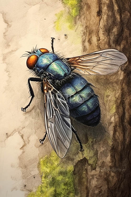 iridescent blue wings unfold intricate networks fine veins pulse life delicate crystalline structures refract light