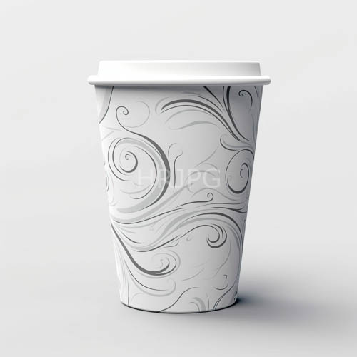High Resolution: Elevated curves of a refined ceramic cup on a simple light gray surface download. | HRJPG.com