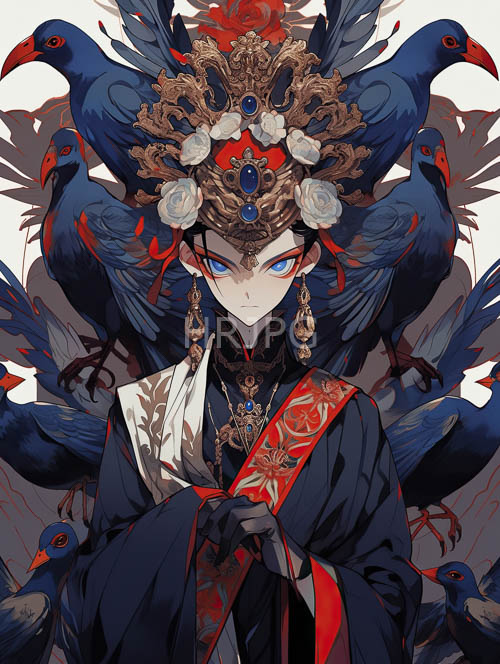 ornate traditional chinese attire shines with starlight and intricate patterns