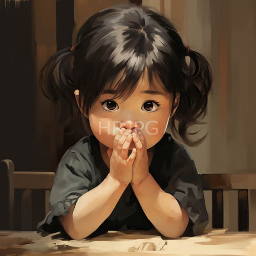 toddlers curious face amidst muted wood grain and shadowed features