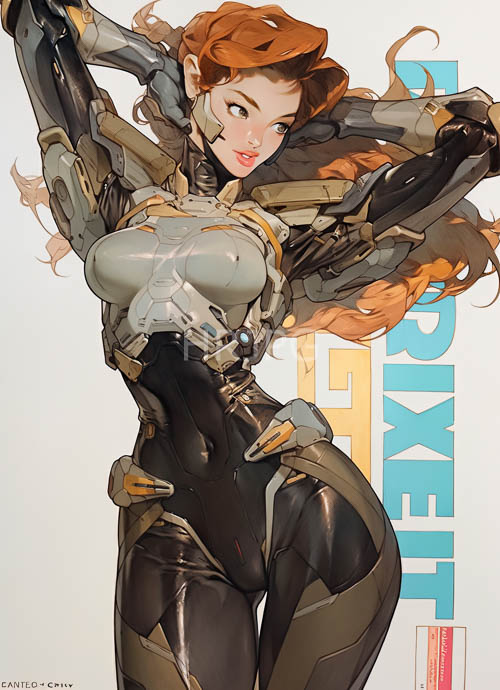High Resolution: Metallic Encased Figure Adorned with Intricate Circuitry Patterns in Dimly Lit Environment download. | HRJPG.com
