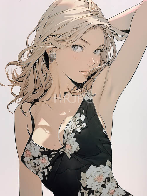 pastel light washes over floral patterns on standing women