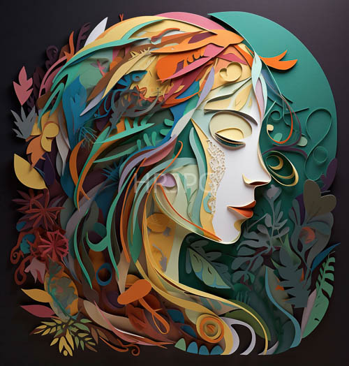 autumn leaves dance across serene porcelain skin in flickering ethereal light
