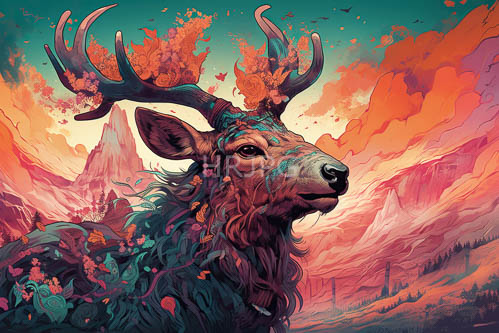 autumnal majesty unfurls amidst lush valley terrain beneath kaleidoscopic mountain vistas