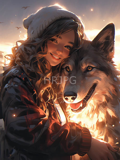 High Resolution: Sunset hues danced across the womans face with a warm smile and wavy hair download. | HRJPG.com
