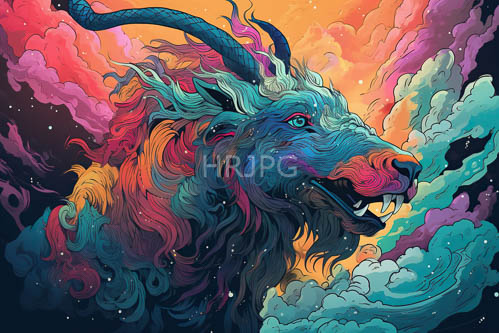 dragonlike creature amidst nebular scenery with swirling cosmic colors and shimmering stardust