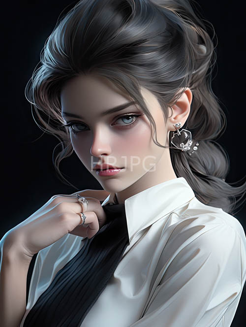serene studio surroundings capture the subjects captivating realistic features amidst elegant lines and delicate textures