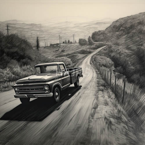 weathered asphalt stretches out in a serpentine path worn down by countless vehicles