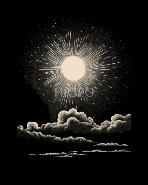 celestial kaleidoscope of interstellar rays and ephemeral cloud formations in endless void