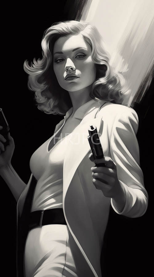 gunslinging athlete in distressed jacket with toned arms and wavy hair