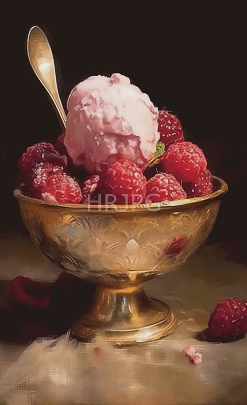 overflown pink confectionery artistry amidst ornate gilded dessertware setting