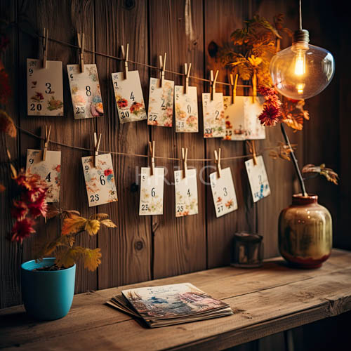 intricate floral patterns adorn weathered wooden planks in a vintage study