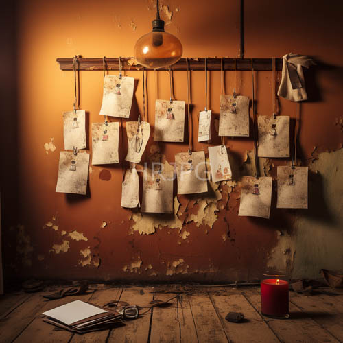 faded memories adorned with peeling paint and yellowed letters