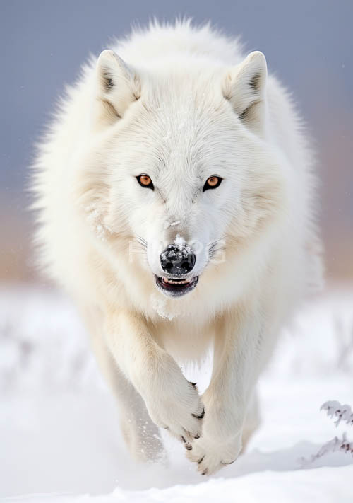 High Resolution: Amber eyes fixed on the viewer amidst pristine snowcovered terrain download. | HRJPG.com