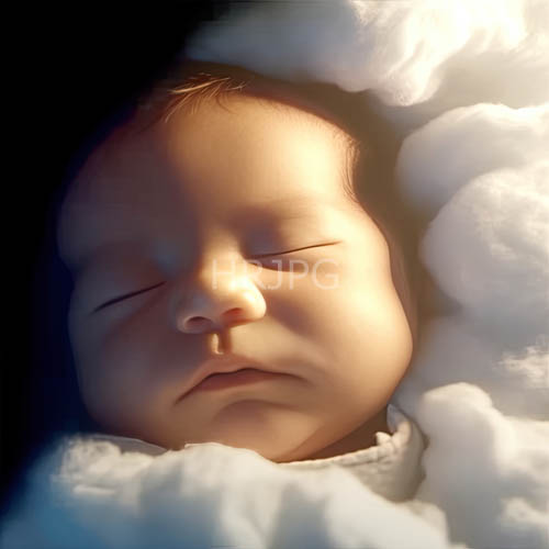 fragile features amidst snowywhite fabric encirclement of cradled newborn form in serene surroundings