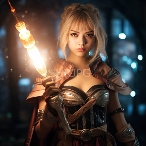 High Resolution: Torches glow inside enchanted forests held by armored figures download. | HRJPG.com