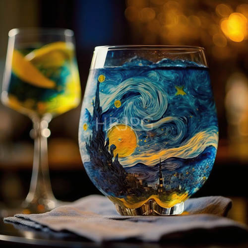 crystaltopped tumblers amidst artisanal glassware on an intricately carved wooden table