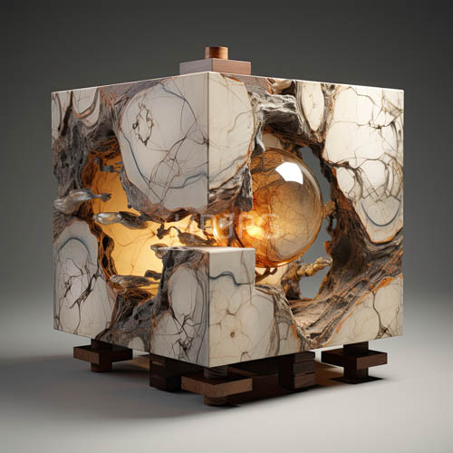luxurious elegance abounds in modern lamps intricate stone and amber glass design