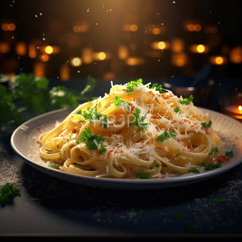 elegantly plated spaghetti swirls on rich velvety sauce with generous parmesan cheese and fresh parsley
