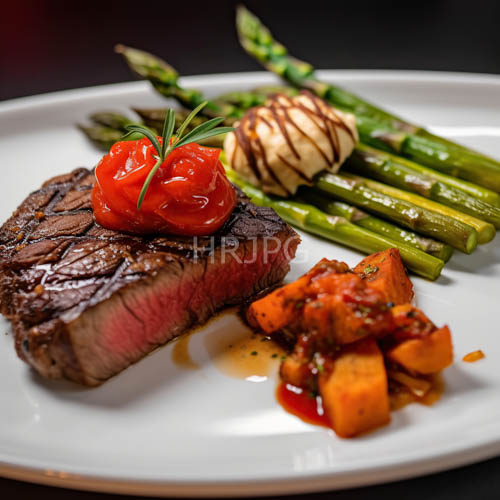 fine china plate with delicate edges and plated gourmet meal on white linen