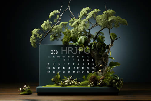 organic foliage interwoven with gnarled branches in dark green hues on industrial metal frame
