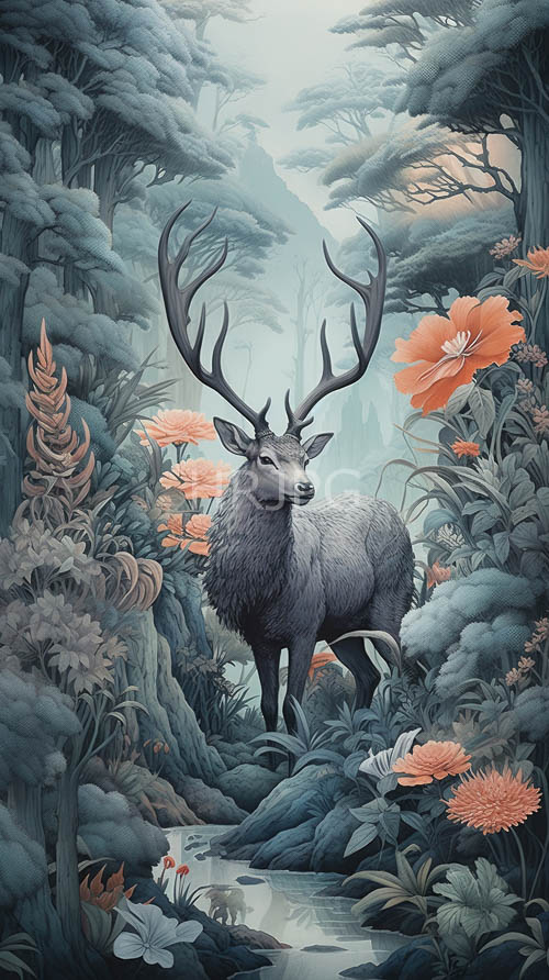 regal stags stand proudly within sunlit forest clearings