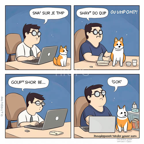 navigating workfromhome life with loyal canine companion in cozy office setting