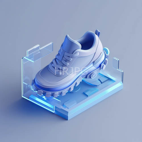 futuristic athletic shoe unveils meticulous engineering for peak performance and unparalleled style on illuminated platform